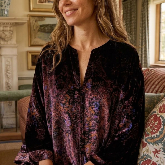 Tuttabankem Amara Silk Velvet Kaftan
