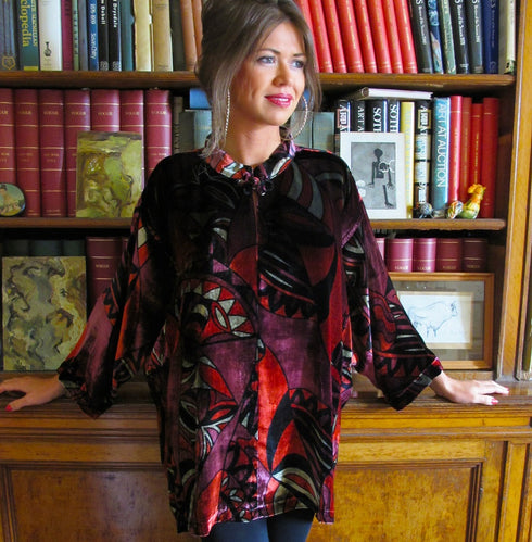 Cosima Silk Velvet Top