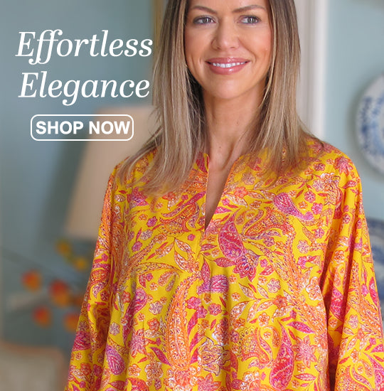 Joyce Orange and Pink Cotton Kaftan