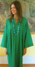 Mila Emerald Green Cotton Kaftan | Long Cotton Kaftans | Tuttabankem