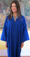 Mila Royal Blue Cotton Kaftan | Long Cotton Kaftans | Tuttabankem