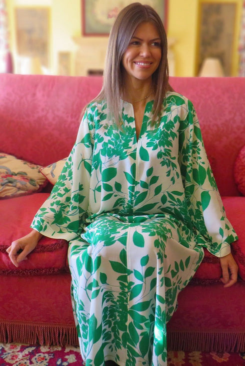 Mireille Silk Crepe de Chine Kaftan Tuttabankem