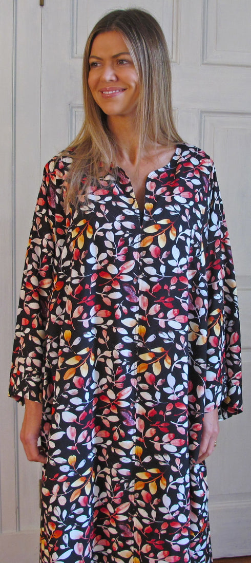 Moyra Black Multi Viscose Kaftan Tuttabankem