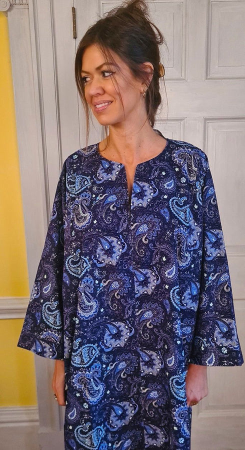 Renata Full Length Cotton Needlecord Kaftan Tuttabankem