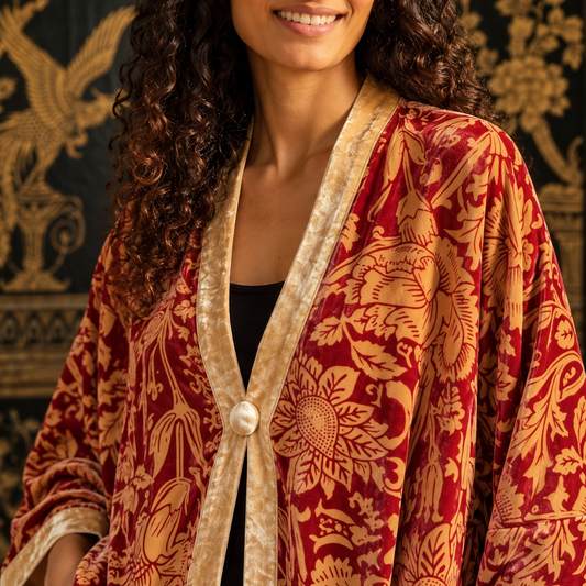 Verona velvet jacket detail