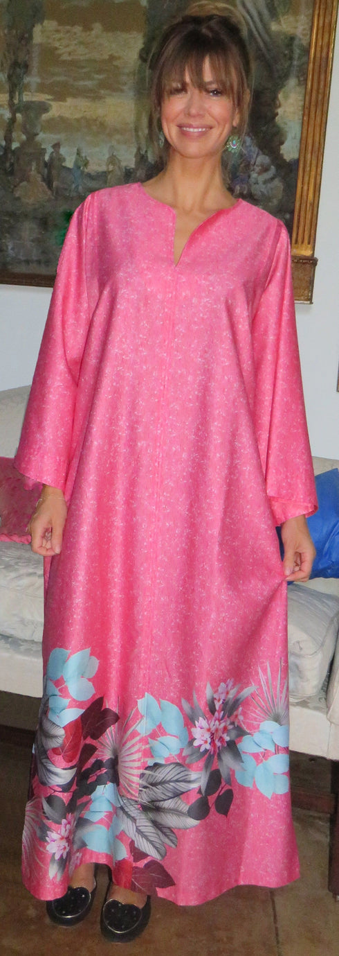 Estella Pink Long Cotton Kaftan | Pure Cotton Kaftans | Tuttabankem