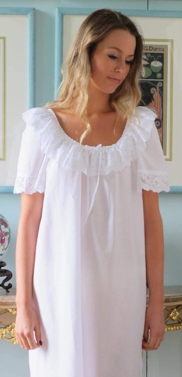 Tuttabankem Violet Cotton Nightie - Cotton Lawn Nighties | Tuttabankem
