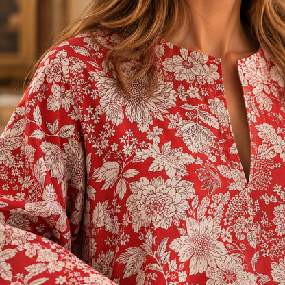 Briar Red Cotton Kaftan Tuttabankem 