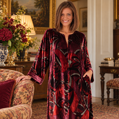 Tuttabankem Cosima Silk Velvet Kaftan