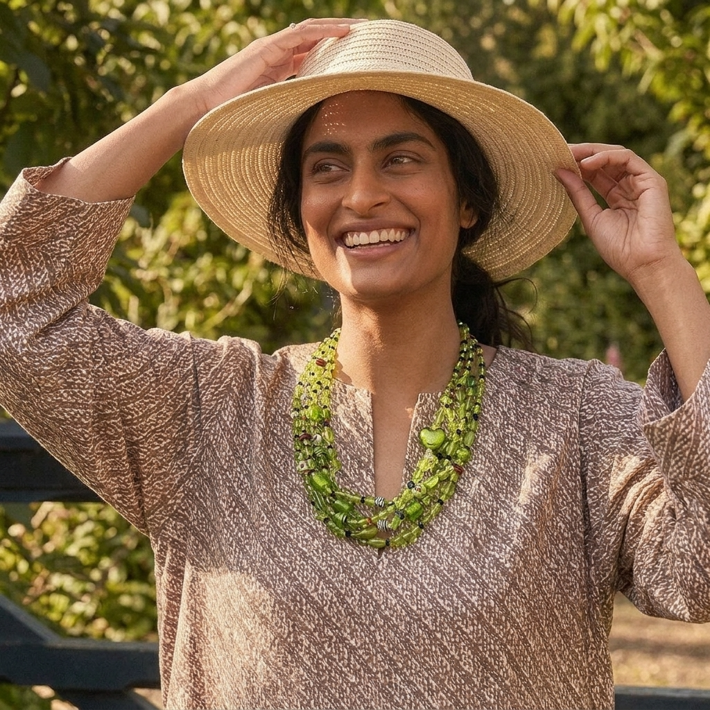 Tuttabankem Green Fern Necklace