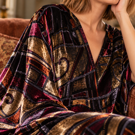 Tuttabankem Francoise Silk Velvet Kaftan