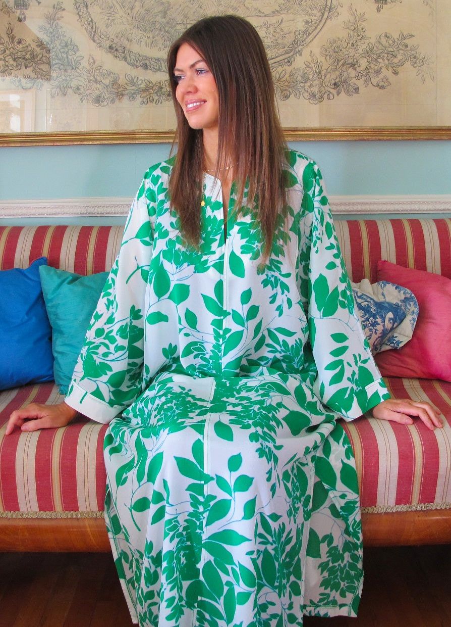 Mireille Silk Crepe de Chine Caftan Tuttabankem