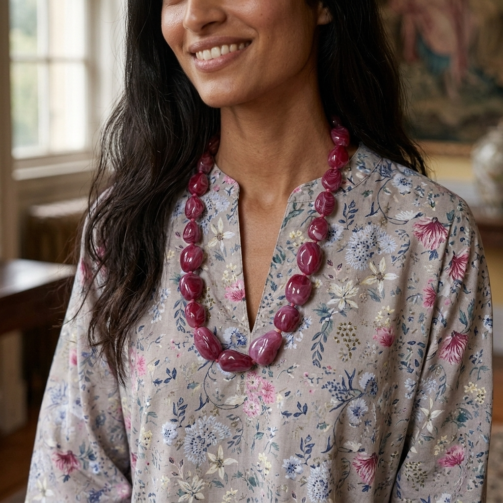 Tuttabankem Peony Pink Necklace