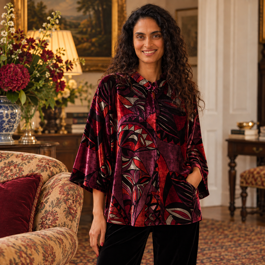 Cosima Silk Velvet Top