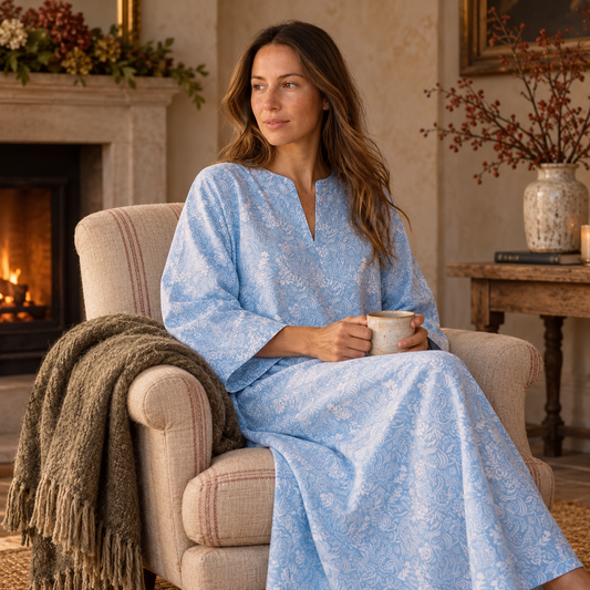 Tuttabankem Harebell Blue Kaftan