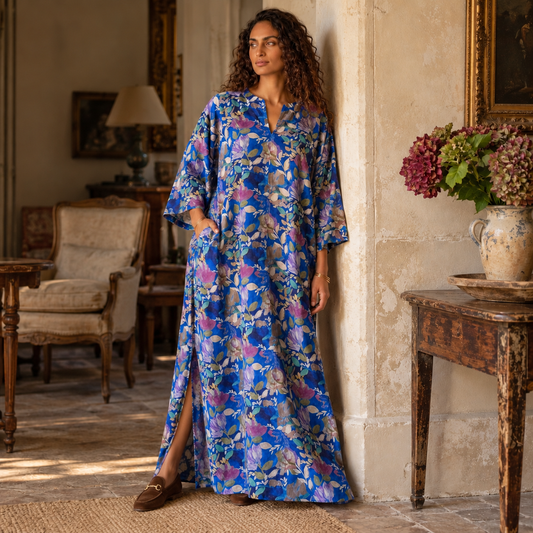 Blue Viscose Liora Kaftan